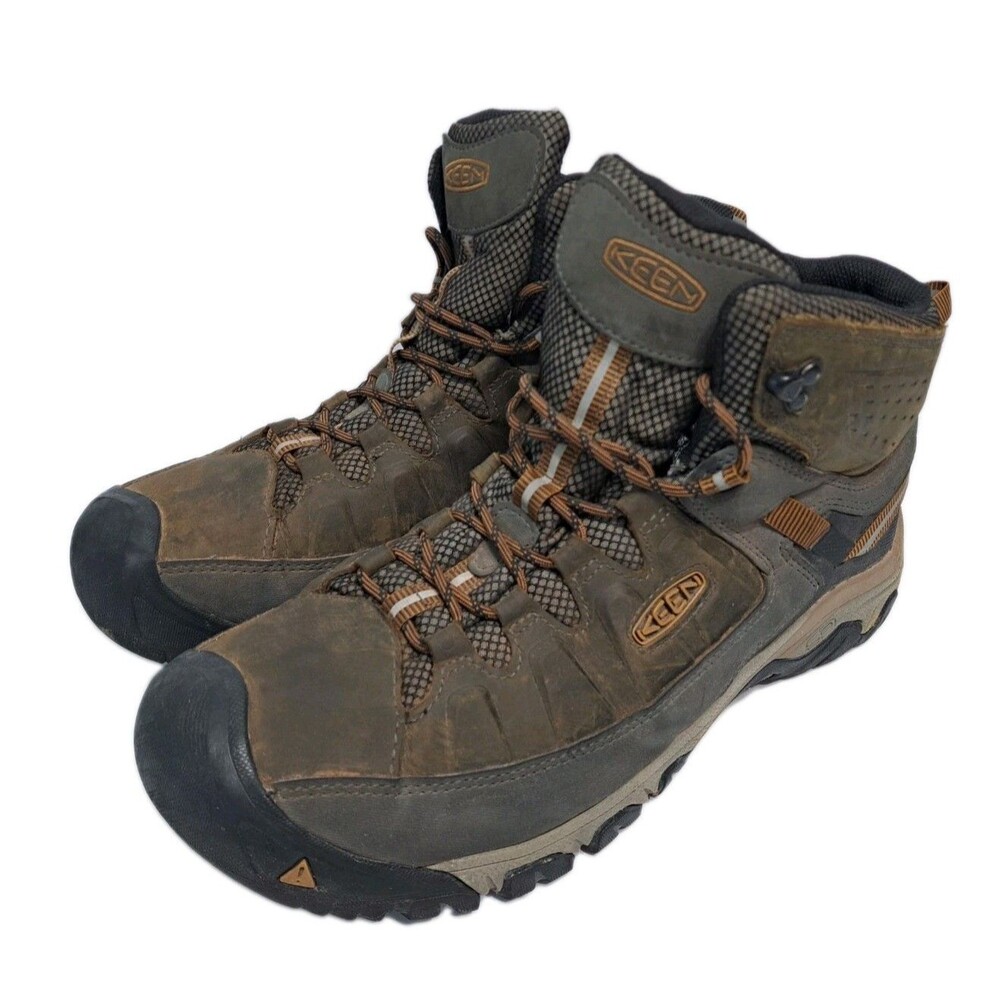 Keen Hiking Boots Men's Size 14 WIDE Targhee Mid Waterproof Brown Trail Hike